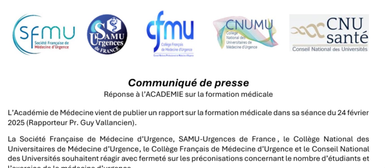 Réponse à l’Académie sur la formation médicale